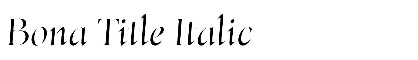 Bona Title Italic